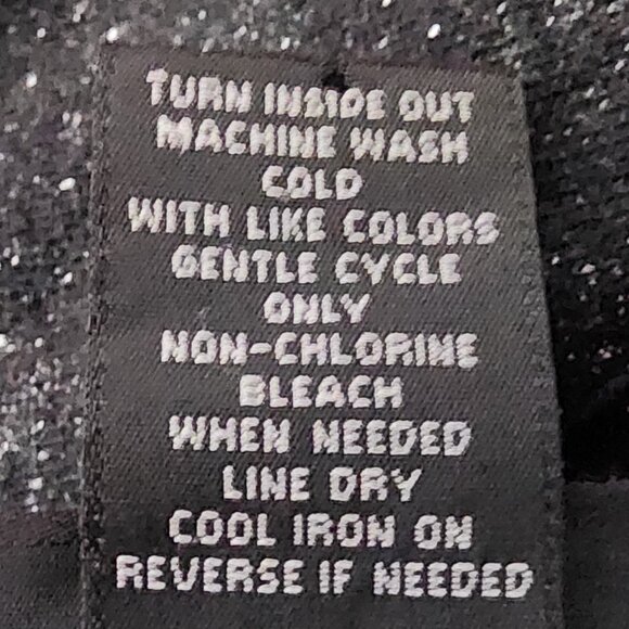 Lane Bryant Grey Black Exposed Faux Zipper LS Cotton Metallic Nylon Top Sz 18/20 - Picture 16 of 16